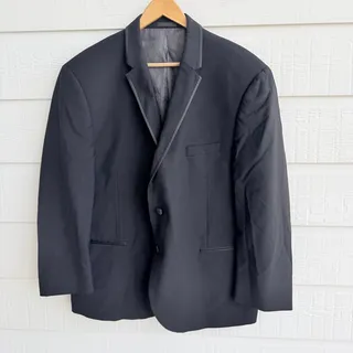 Photo of Calvin Klein Black Tuxedo Jacket 48S Slim Fit Super 100s Wool Formal