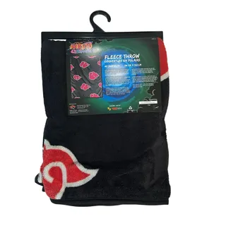 Photo of Just Funky NWT Naruto Shippuden Black Red Clouds 45" x 60" Fleece Throw Blanket