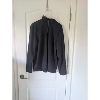Photo of Starter Men’s L Black Pullover Fleece Sweatshirt 1/4 Zip Streetwear Gorpcore