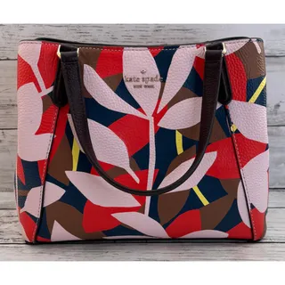 Photo of Kate Spade Women’s Medium Jackson Tropical Toss Pink Multi Satchel  