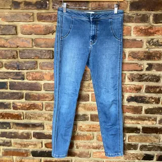 Photo of Free People Medium Wash Blue Stretch Denim Skinny Jeans Women's Size 28