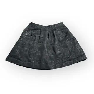 Photo of Tommy Hilfiger Mini Skirt Women's 12 Black Pleated A-Line Textured Plaid